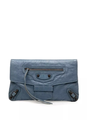 Balenciaga Pre-Owned 2005-2025 Lambskin Motocross Classic City clutch bag - Blue