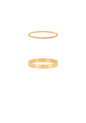 petit moments Stacker Thin Rings in Metallic Gold. Size 7. Also in 5, 6, 8.
