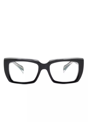 Takaori square-frame glasses - Black