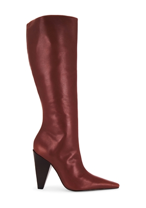 Schutz Marlin Up Boot in Brown. Size 7.5. Also in 6, 8.