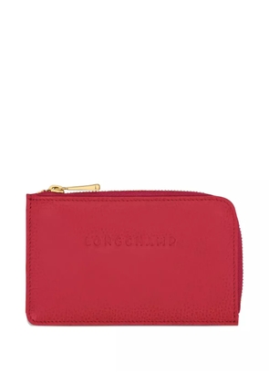 Longchamp Le Foulonné zip-up cardholder - Red