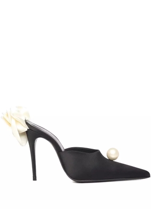 Magda Butrym 110mm pearl-detail pointed-toe mules - Black