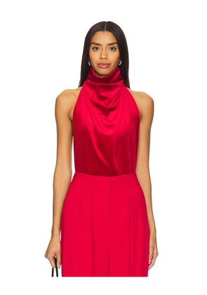 Ronny Kobo River Bodysuit in Red. Size L. Also in S, XS.