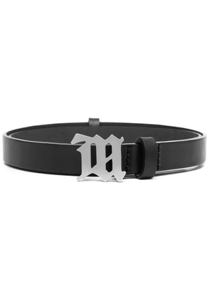 MISBHV logo-buckle leather belt - Black