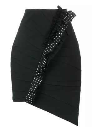 Saint Laurent asymmetrical mini skirt - Black