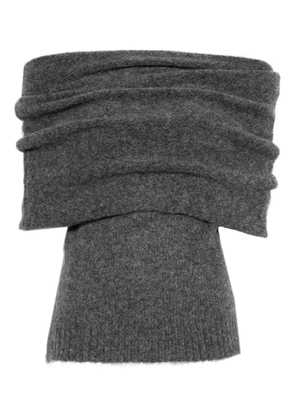 ENTIRE STUDIOS off-shoulder sleeveless knitted top - Grey
