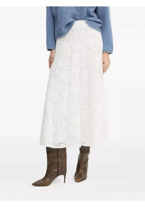 LUISA SPAGNOLI lace midi skirt - White