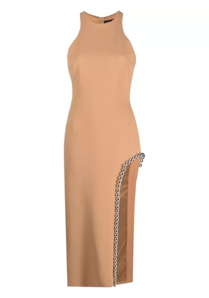 David Koma embellished sleeveless maxi dress - Neutrals