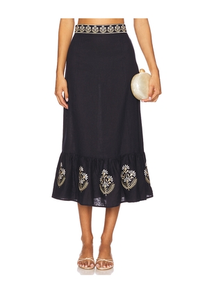 Rosewater House Ayan Skirt in Navy. Size M. Also in S, XS.