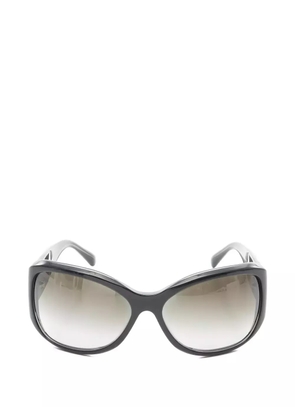 CHANEL Pre-Owned 1986-1988 Coco Mark geometric sunglasses - Black