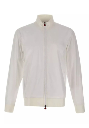 Kiton B-One stand-up collar zipped sweatshirt - White