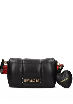 Love Moschino padded heart-charm shoulder bag - Black