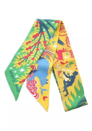 Hermès Pre-Owned 2000s printed ribbon scarf - Yellow