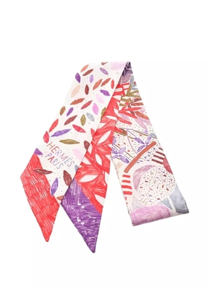 Hermès Pre-Owned 2010 chacun fait son nid ribbon scarf - Neutrals