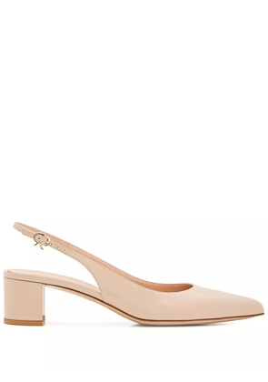 Gianvito Rossi 50mm slingback leather pumps - Neutrals