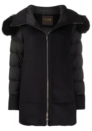 Moorer zip-front padded coat - Black