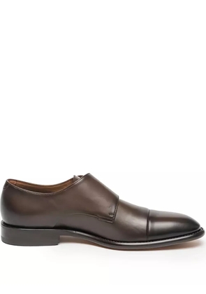 BOSS buckle monk shoes - Brown