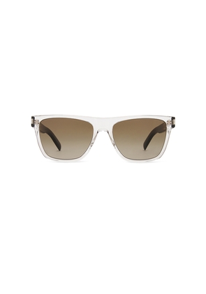 Saint Laurent Square Sunglassses in White.