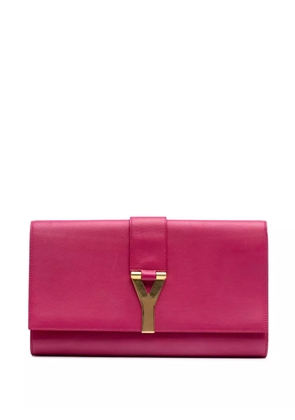 Saint Laurent Pre-Owned 2013-2025 Leather Chyc Ligne clutch bag - Pink