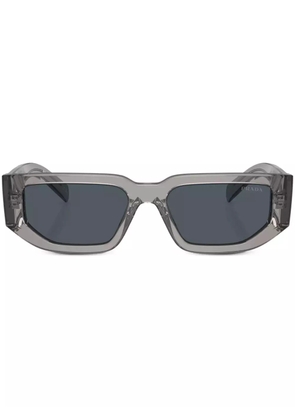 Prada Eyewear triangle-logo rectangle-frame sunglasses - Grey