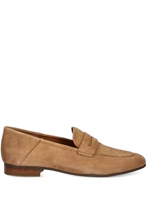 Geox Mantinea penny-strap suede loafers - Brown