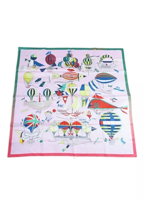 Hermès Pre-Owned 2019-2020 Les Folies Du Ciel Double Face Silk Scarf 90 scarves - Purple