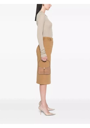 Saint Laurent Pre-Owned 2022 Mini Smooth Calfskin Le 5 a 7 Hobo shoulder bag - Brown