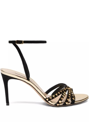 Casadei 180mm leather studded sandals - Black