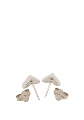 Louis Vuitton Pre-Owned 2024 Palladium Plated Essential V Stud Earrings costume earrings - Silver