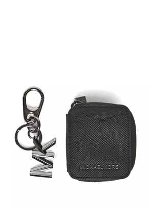 Michael Kors leather logo-detail keyring - Black
