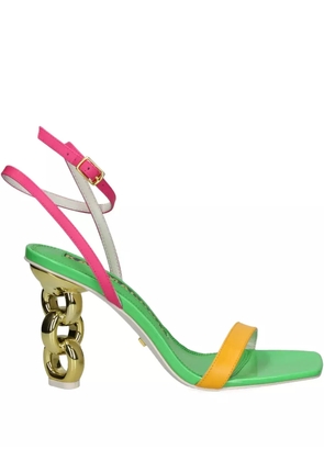 Kat Maconie 90mm Riri chain-heel sandals - Green