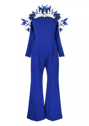 JEAN-LOUIS SABAJI long-sleeve wide-leg jumpsuit - Blue