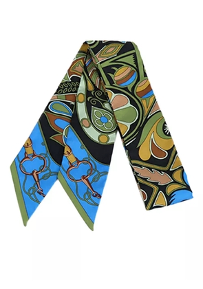 Hermès Pre-Owned 20th Century Folklore Silk Twilly Scarf scarves - Green