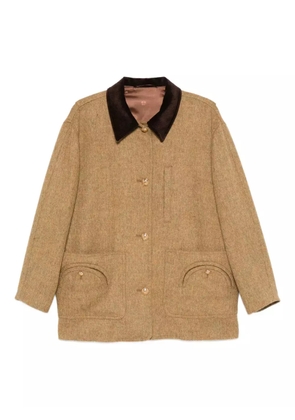 Blazé Milano virgin wool single-breasted coat - Brown