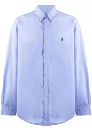 Polo Ralph Lauren embroidered-logo long-sleeve shirt - Blue