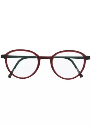 Lindberg round frame glasses - Red