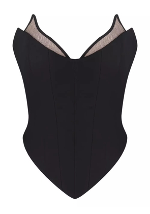 Nuè sweetheart-neckline bustier top - Black