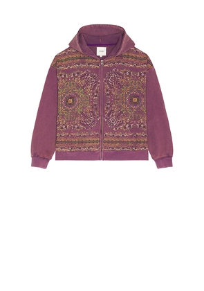Found Found Motif Zip Up Hoodie in Purple. Size L. Also in XL/1X.