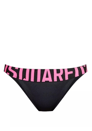 DSQUARED2 logo-waistband bikini bottoms - Black