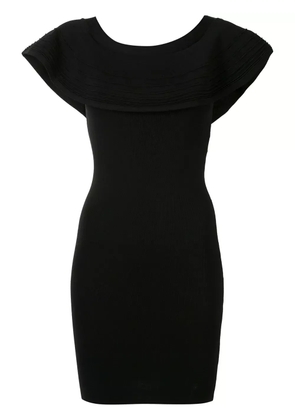 Paule Ka ruffled off-shoulder mini dress - Black