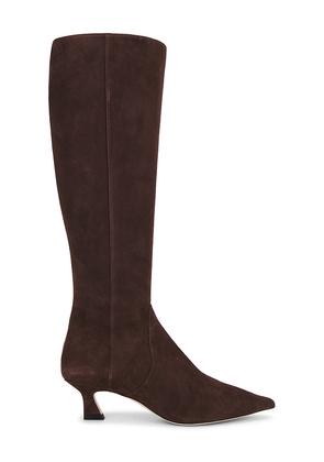 Stuart Weitzman Vinnie Zip Boot 50 in Brown. Size 6. Also in 6.5, 7, 7.5, 8, 9.5.