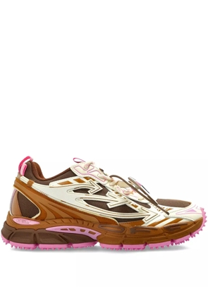 Off-White cut-out lace-up sneakers - Brown