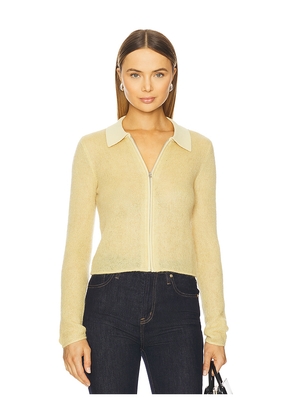 Rag & Bone Leva Zip Polo Sweater in Yellow. Size L. Also in M, S, XS.