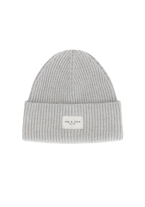 Rag & Bone Blake Metallic Beanie in Metallic Silver.