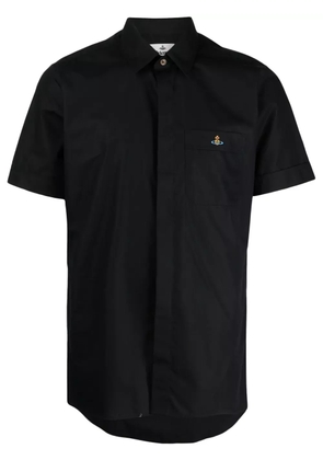 Vivienne Westwood Orb-logo short-sleeve cotton shirt - Black