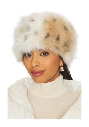 Unreal Fur Natasha Hat in Cream.