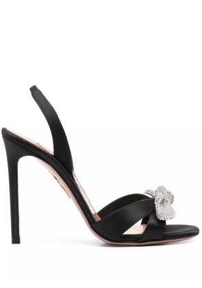 Aquazzura 105mm Very Bow Tie Crystal sandals - Black