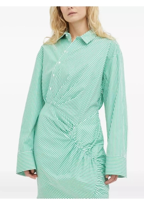 HERSKIND striped gathered mini dress - Green