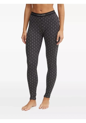 icebreaker geometric-pattern leggings - Black