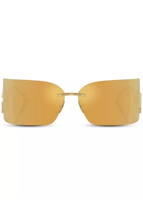 Dolce & Gabbana Eyewear logo-plaque sunglasses - Gold